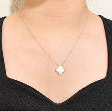 Load image into Gallery viewer, Necklace - Clover (Non-Removable Pendant) White | 18K Yellow Gold
