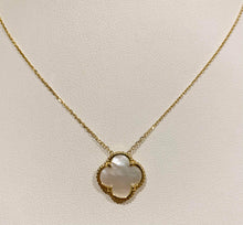 Load image into Gallery viewer, Necklace - Clover (Non-Removable Pendant) White | 18K Yellow Gold
