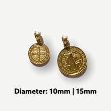 Load image into Gallery viewer, Necklace - Saint Benedict Medal | 18K Yellow Gold
