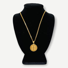 Load image into Gallery viewer, Necklace - Saint Benedict Medal | 18K Yellow Gold
