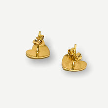 Load image into Gallery viewer, Stud Earrings - Heart MZE04 | 18K Yellow Gold
