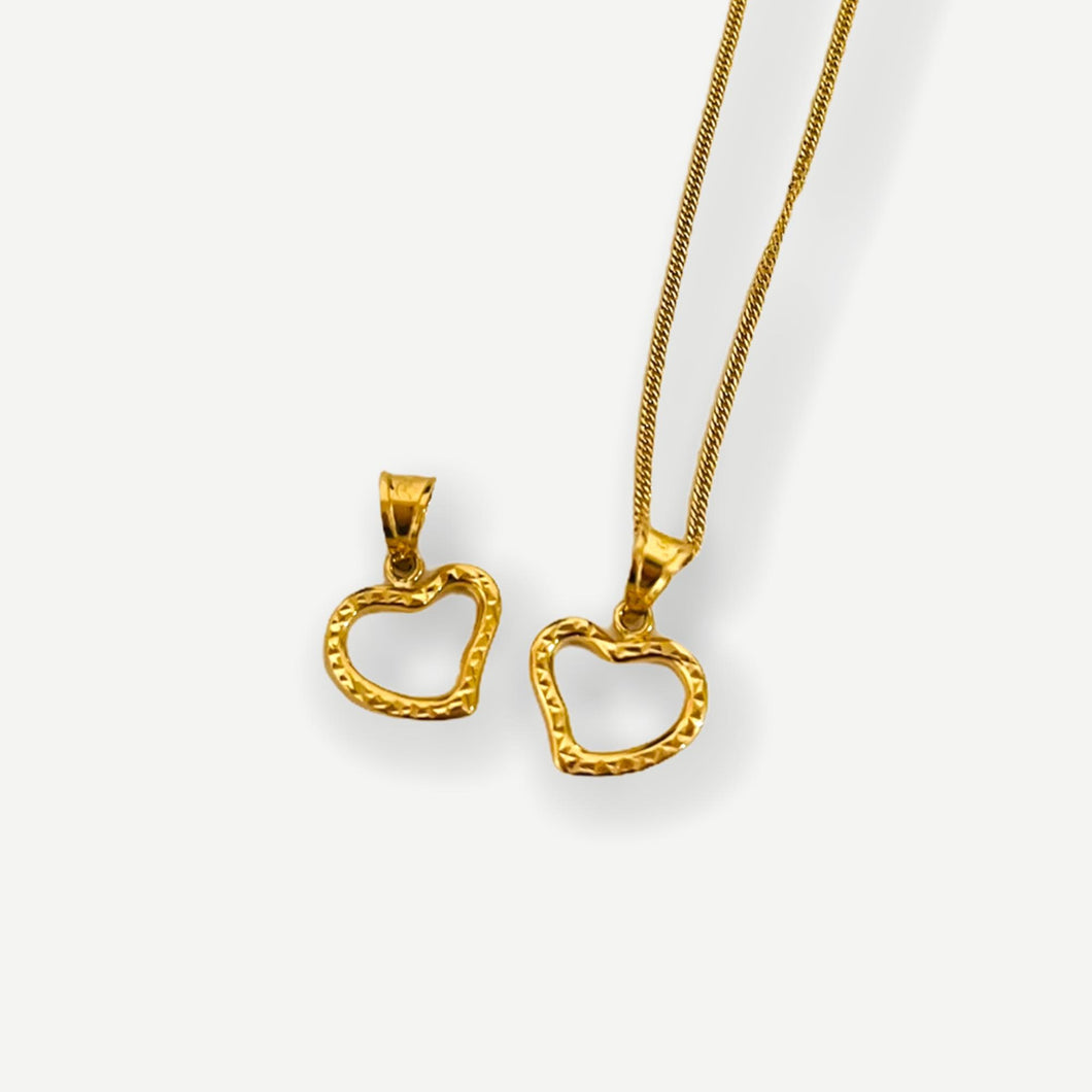 Necklace - Heart MZ04 | 18K Yellow Gold