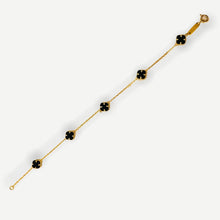 Load image into Gallery viewer, Bracelet - Clover - Black 9mm | 18K Yellow Gold
