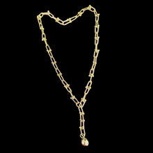 Load image into Gallery viewer, Necklace - All Chain x Ball Drop Pendant  | 18K Yellow Gold
