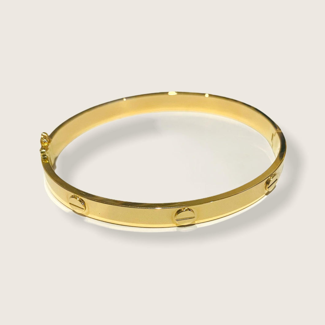 Bangle - Clip Embossed | 18K Yellow Gold