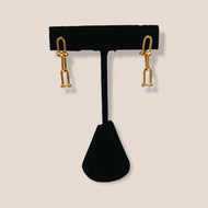 Stud Earrings - Chain | 18K Yellow Gold