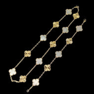 Jewelry Set - Clover Gold and White | 18K Yellow Gold