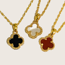 Load image into Gallery viewer, Necklace - Clover 8.5mm with Rope Chain | 18K Yellow Gold
