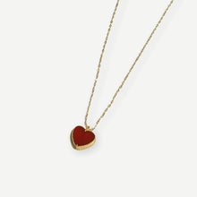 Load image into Gallery viewer, Necklace - Heart (Red) | 18K Yellow Gold
