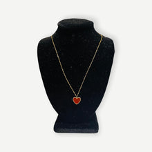Load image into Gallery viewer, Necklace - Heart (Red) | 18K Yellow Gold
