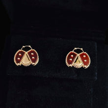 Load image into Gallery viewer, Stud Earrings - Ladybug | 18K Yellow or Rose Gold
