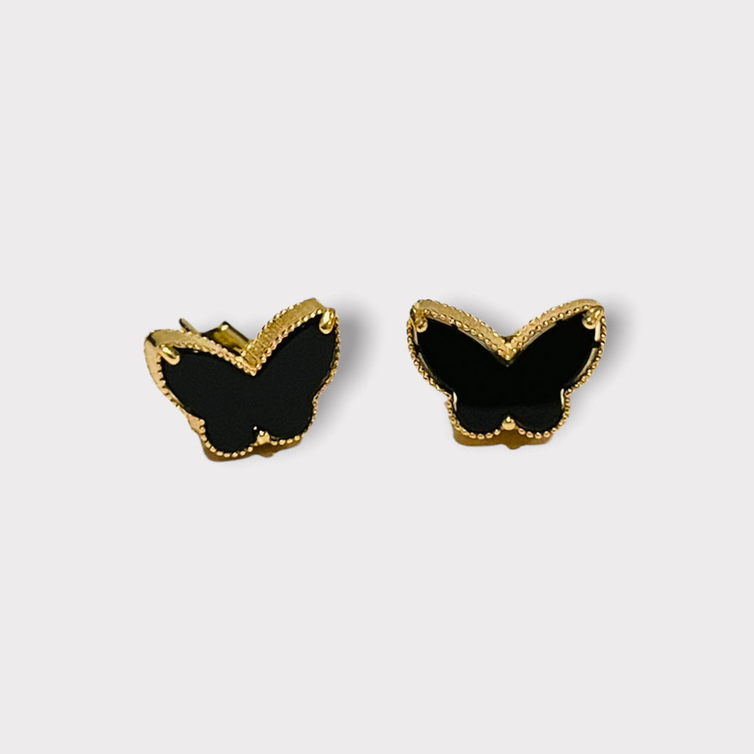 Stud Earrings - Butterfly 9mm | 18K Yellow Gold