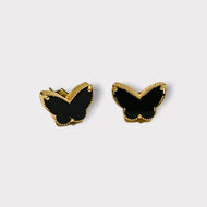 Stud Earrings - Butterfly 9mm | 18K Yellow Gold