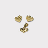 Necklace - Dainty Lightweight Set (Earrings +Pendant) | 18K Yellow Gold