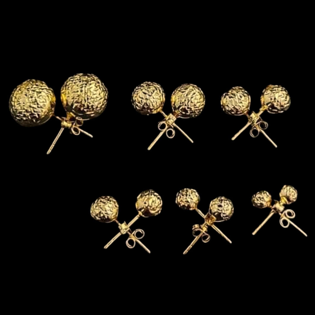 Stud Earrings - Ball Bead | 18K Yellow Gold