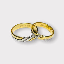 Load image into Gallery viewer, Ring - Wedding Band 001 | 18K Two-Tone Gold (Yellow &amp; White)
