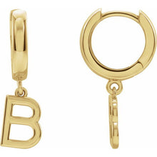 Load image into Gallery viewer, Earrings - Letter A to Z Huggie | 18K Yellow Gold
