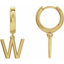 Load image into Gallery viewer, Earrings - Letter A to Z Huggie | 18K Yellow Gold
