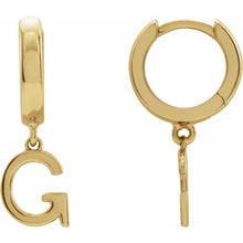 Load image into Gallery viewer, Earrings - Letter A to Z Huggie | 18K Yellow Gold
