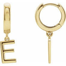 Load image into Gallery viewer, Earrings - Letter A to Z Huggie | 18K Yellow Gold
