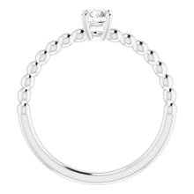 Load image into Gallery viewer, Ring - Solitaire Beaded Diamond Engagement | 18K White Gold
