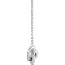 Load image into Gallery viewer, Necklace - Interlocking Heart | 18K White Gold
