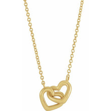 Load image into Gallery viewer, Necklace - Interlocking Heart | 18K Yellow Gold
