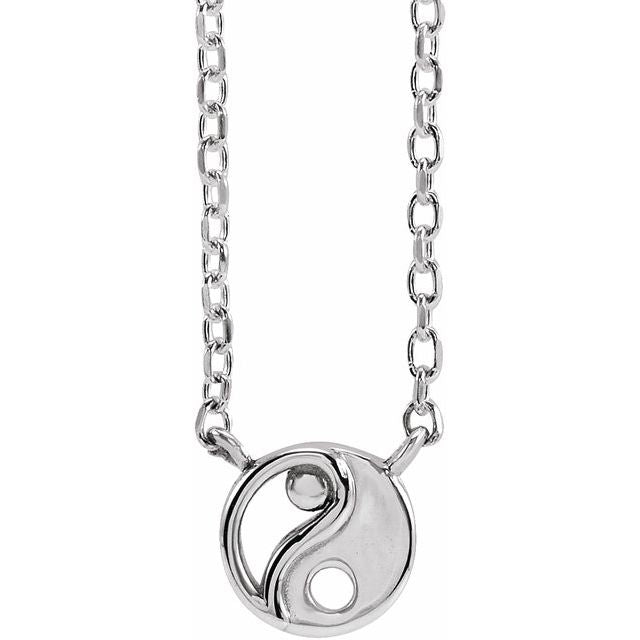 Necklace - Yin and Yang | 18K White Gold