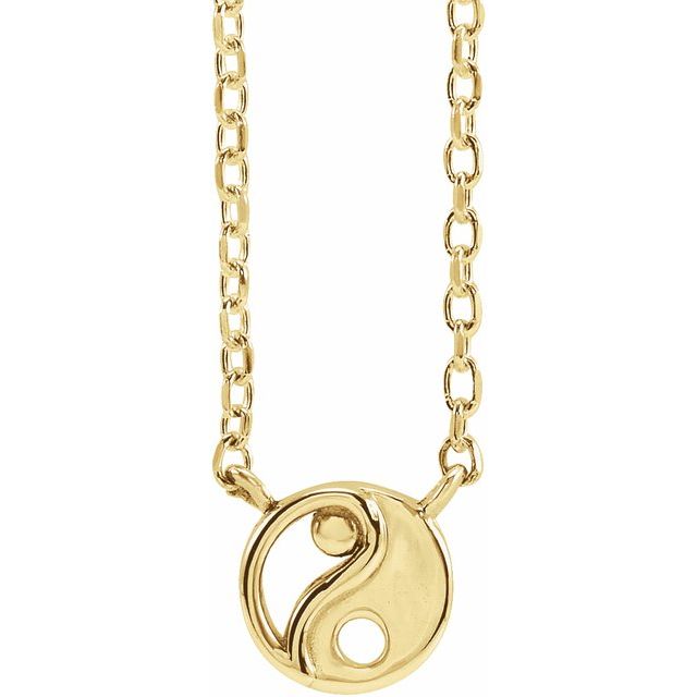 Necklace - Yin and Yang | 18K Yellow Gold