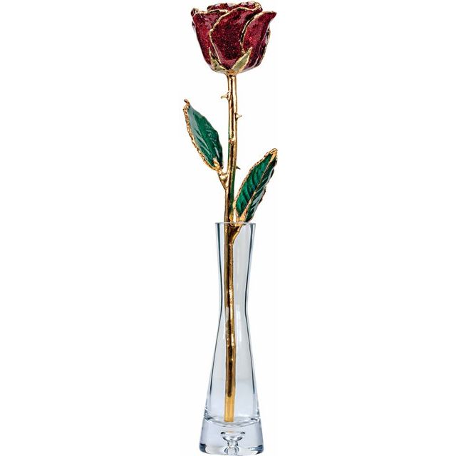 Roses - Glass Vase