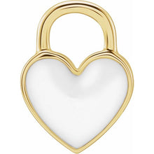 Load image into Gallery viewer, Pendant - Heart (White Enamel) | 14K Yellow, White or Rose Gold
