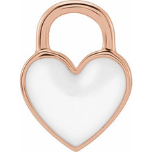 Load image into Gallery viewer, Pendant - Heart (White Enamel) | 14K Yellow, White or Rose Gold
