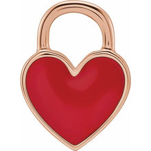 Load image into Gallery viewer, Pendant - Heart (Red Enamel)  | 14K Yellow, White or Rose Gold
