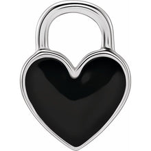 Load image into Gallery viewer, Pendant - Heart (Black Enamel)  | 14K Yellow, White or Rose Gold
