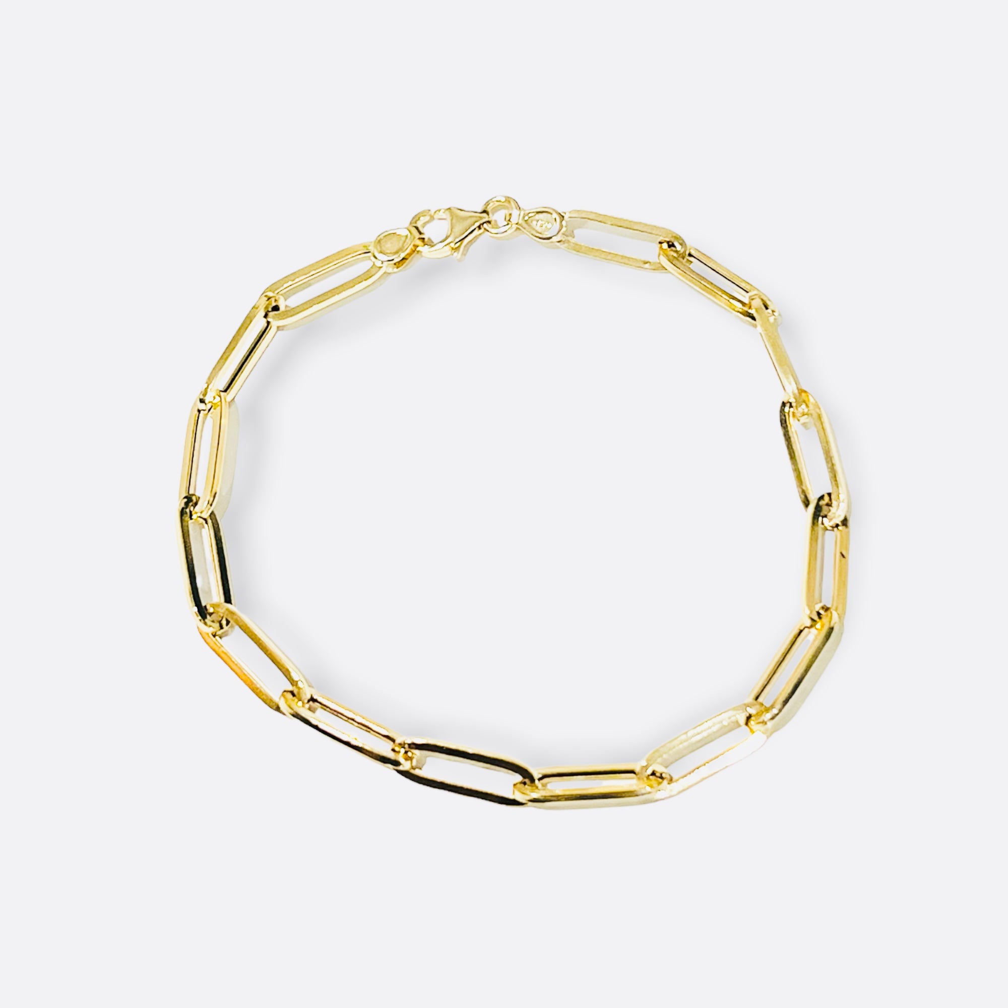 Off-White NEW Private Sale ~35g 18K Yellow Gold Paper Clip Bracelet